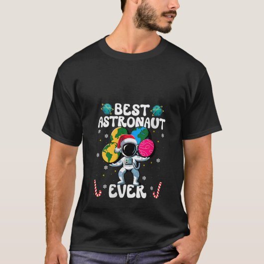 Womens Best Astronaut Ever Christmas Basketball Ca Tシャツ (正面)