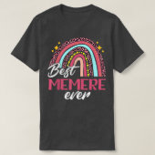 Womens Best Memere Ever Leopard Rainbow Funny Moth Tシャツ (デザイン正面)