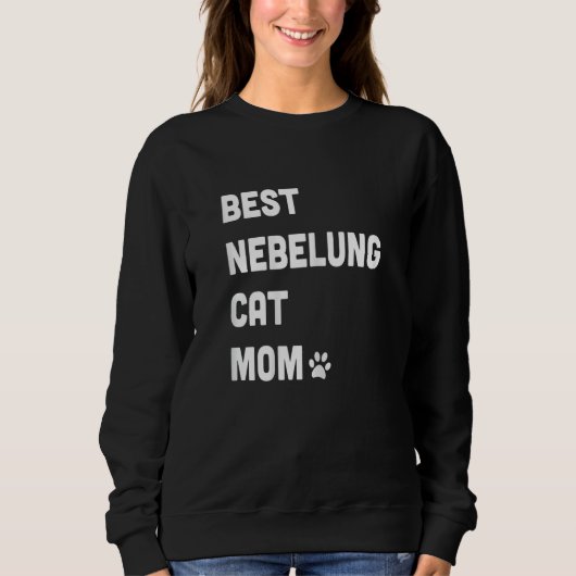 Womens Best Nebelung Cat Mom  Cat スウェットシャツ (正面)
