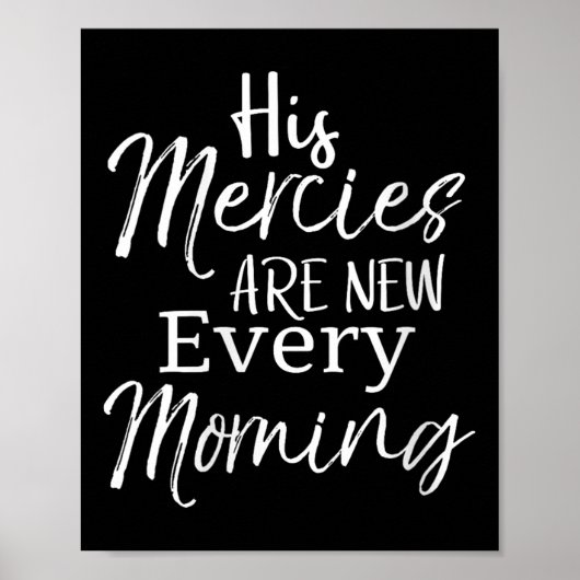 Womens Bible Verse Quote Gift His Mercies Are New  ポスター (正面)
