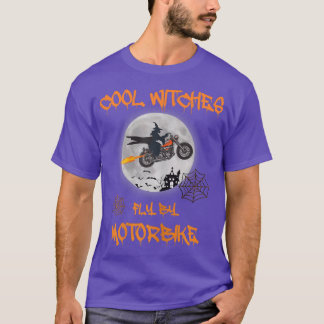 Womens Biker Lady, Cool witches fly by motorbike, Tシャツ