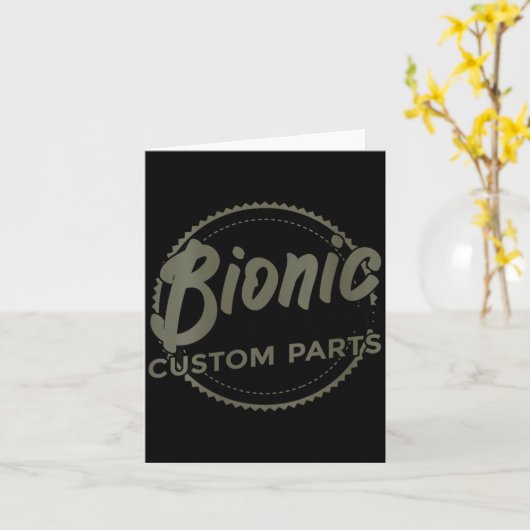 Womens Bionic Knee Club Parts Funny Knee Replaceme カード (黄色い花)