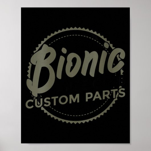 Womens Bionic Knee Club Parts Funny Knee Replaceme ポスター (正面)