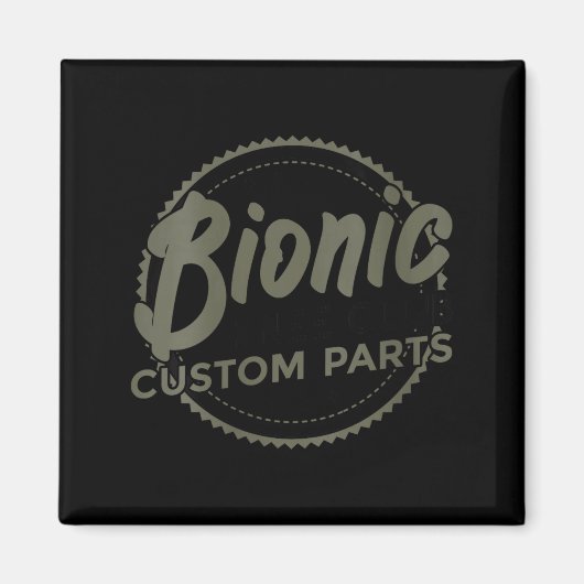 Womens Bionic Knee Club Parts Funny Knee Replaceme マグネット (正面)