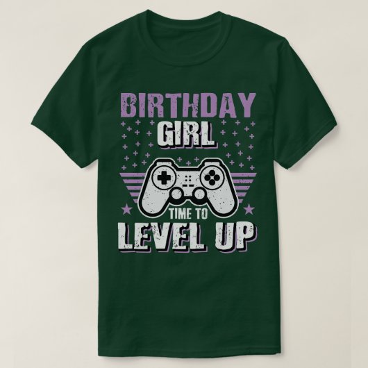 Womens Birthday Girl Time To Level Up Video Game P Tシャツ (デザイン正面)
