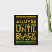 Womens Black History All Lives Cant Until Black Li カード (正面)