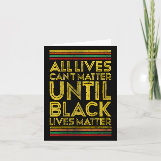 Womens Black History All Lives Cant Until Black Li カード (正面)