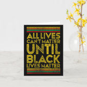 Womens Black History All Lives Cant Until Black Li カード (黄色い花)