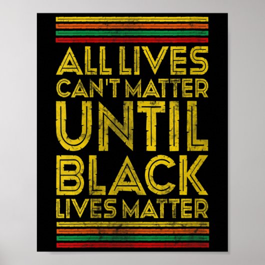 Womens Black History All Lives Cant Until Black Li ポスター (正面)
