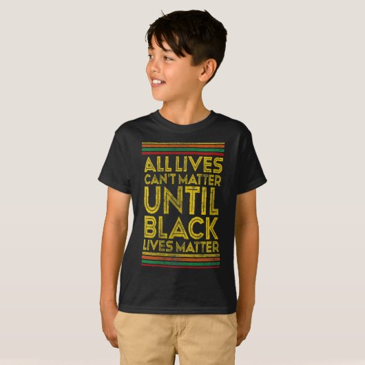 Womens Black History All Lives Cant Until Black Li Tシャツ (正面フル)