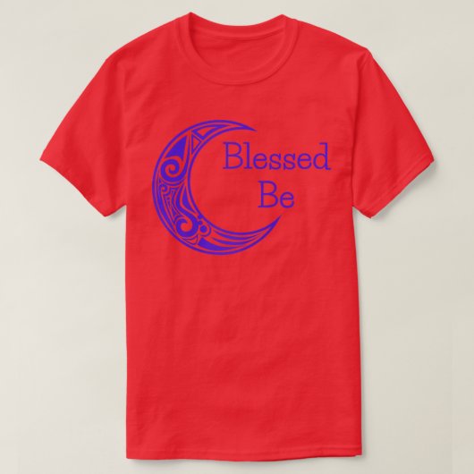 Womens Blessed Be Witch and Wiccan Moon  Tシャツ (デザイン正面)