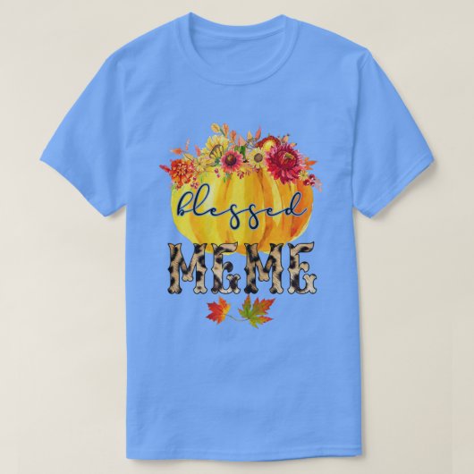 Womens Blessed MeMe Autumn Gifts for Grandma Tシャツ (デザイン正面)