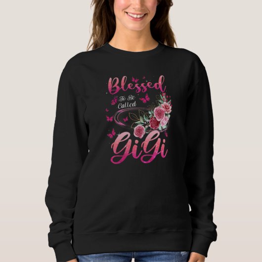Womens Blessed To Be Called Gigi Cute Girls Women  スウェットシャツ (正面)