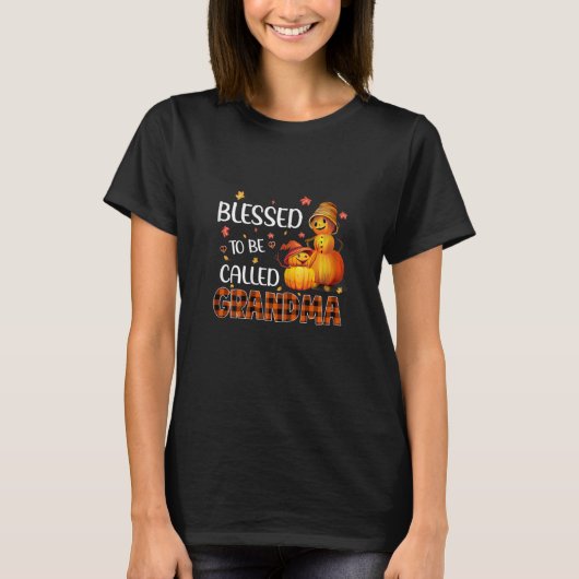 Womens Blessed To Be Called Grandma Halloween Tシャツ (正面)