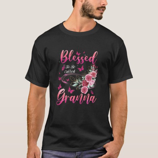 Womens Blessed To Be Called Granna Cute Girls Wome Tシャツ (正面)