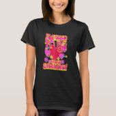 Womens Blessed To Be Called Granny Heart Groovy Fl Tシャツ (正面)