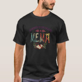 Womens Blessed To Be Called Mema Floral Funny Moth Tシャツ (正面)