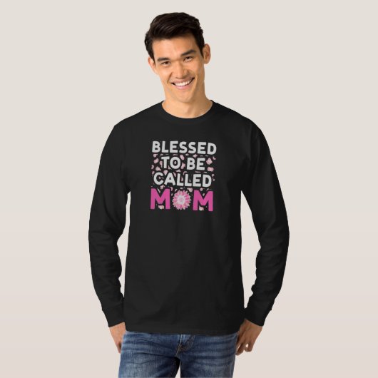 Womens blessed to be called mom mother   tシャツ (正面フル)