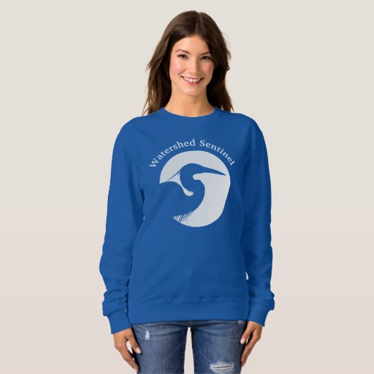 Women's blue sweatshirt  スウェットシャツ (正面フル)