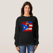 Womens Boricua Roots Puerto Rico Pride PR Souvenir スウェットシャツ (正面フル)