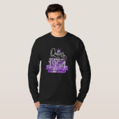 Womens Born In 1954 I Elegant Purple Black Party O Tシャツ (正面フル)