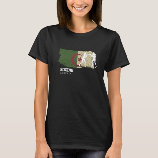Womens Boxing Algeria Combat Sports Fighter Boxing Tシャツ (正面)
