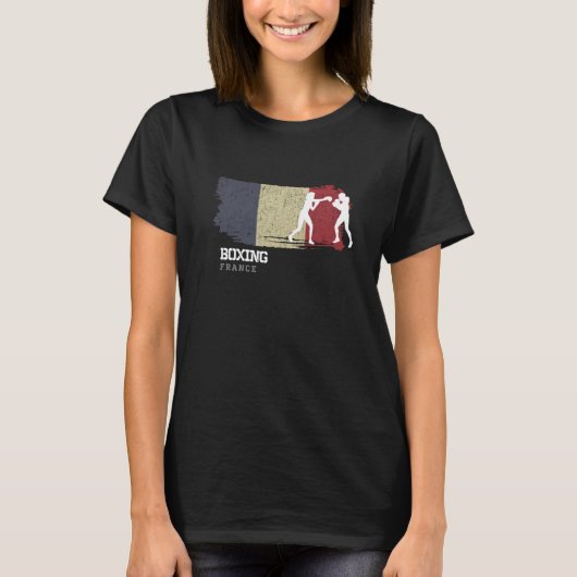 Womens Boxing France Combat Sports Fighter Boxing Tシャツ (正面)