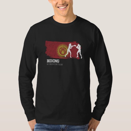 Womens Boxing Kyrgyzstan Combat Sports Fighter Box Tシャツ (正面)