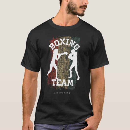 Womens Boxing Luxembourg Combat Sports Fighter Box Tシャツ (正面)