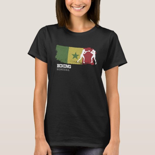Womens Boxing Senegal Combat Sports Fighter Boxing Tシャツ (正面)