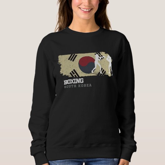 Womens Boxing South Korea Combat Sports Fighter Bo スウェットシャツ (正面)