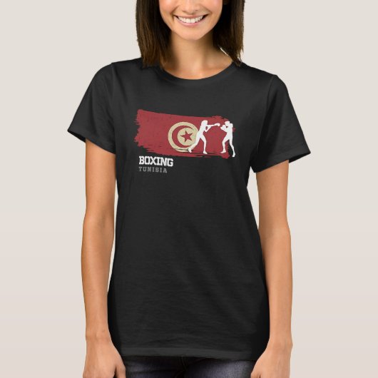 Womens Boxing Tunisia Combat Sports Fighter Boxing Tシャツ (正面)