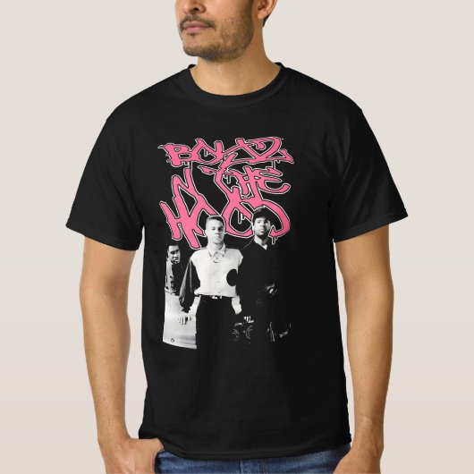 Womens Boyz N The Hood Mineral Wash Top in Black/P Tシャツ (正面)