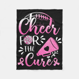 Womens Breast Cancer Awareness Cheer For The Cure  フリースブランケット