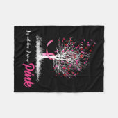 Womens Breast Cancer Awareness, In October We Wear フリースブランケット (正面(横))