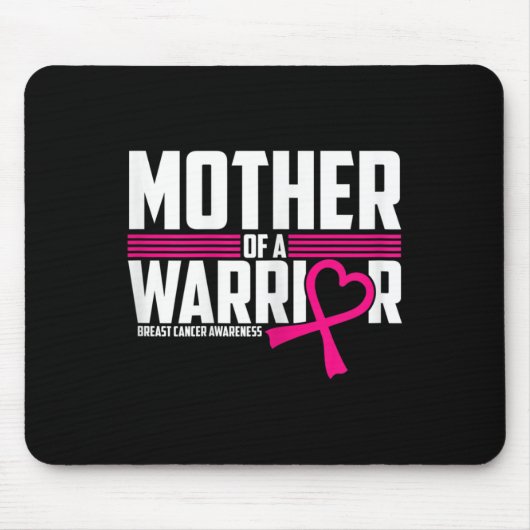 Womens Breast Cancer Awareness Mother Of Warrior P マウスパッド (正面)