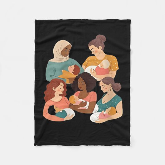 Womens Breastfeeding Lactation Consultant Birth Wo フリースブランケット (正面)