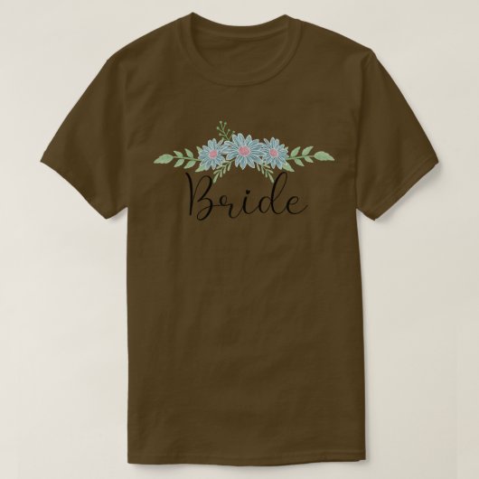 Womens Bride Stag Party Blue Flowers Bride  Tシャツ (デザイン正面)