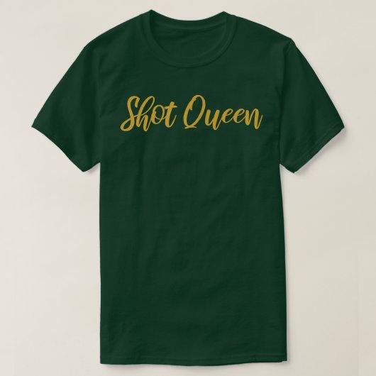 Womens Bridesmaid Funny Bride Squad Shot Queen Tシャツ (デザイン正面)