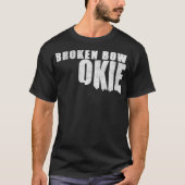 Womens Broken Bow Okie Oklahoma Shaped Distressed  Tシャツ (正面)