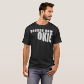 Womens Broken Bow Okie Oklahoma Shaped Distressed  Tシャツ (正面フル)