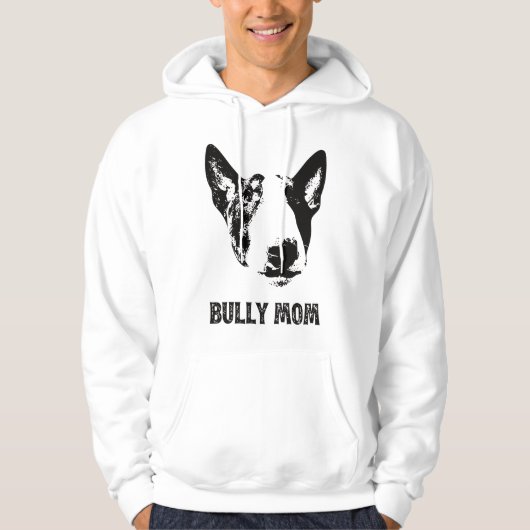 Womens Bully Mom - English Bull Terrier Mom パーカ (正面)