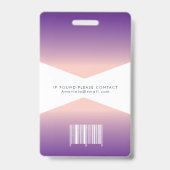 Womens Business Photo ID Identification Plastic  バッジ (裏面)