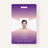 Womens Business Photo ID Identification Plastic バッジ (正面)