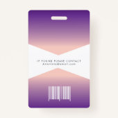 Womens Business Photo ID Identification Plastic  バッジ (裏面)