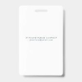 Womens Business Photo ID Identification Plastic バッジ (裏面)