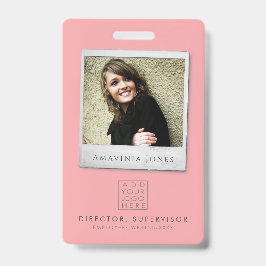 Womens Business Photo ID Identification Plastic バッジ