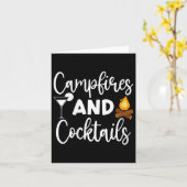 Womens Campfires And Tails Camping Lover Camper Ou カード (黄色い花)