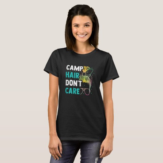 Womens Camping Outfit  Camper Camp Tシャツ (正面フル)