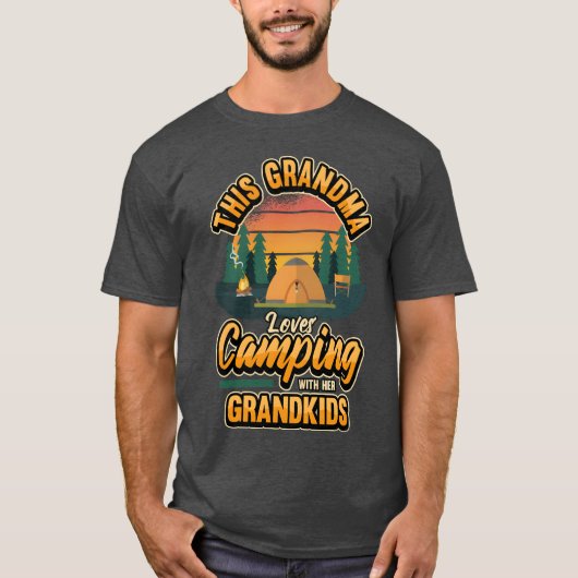 Womens Campinghis Grandma Loves Camping With Her g Tシャツ (正面)